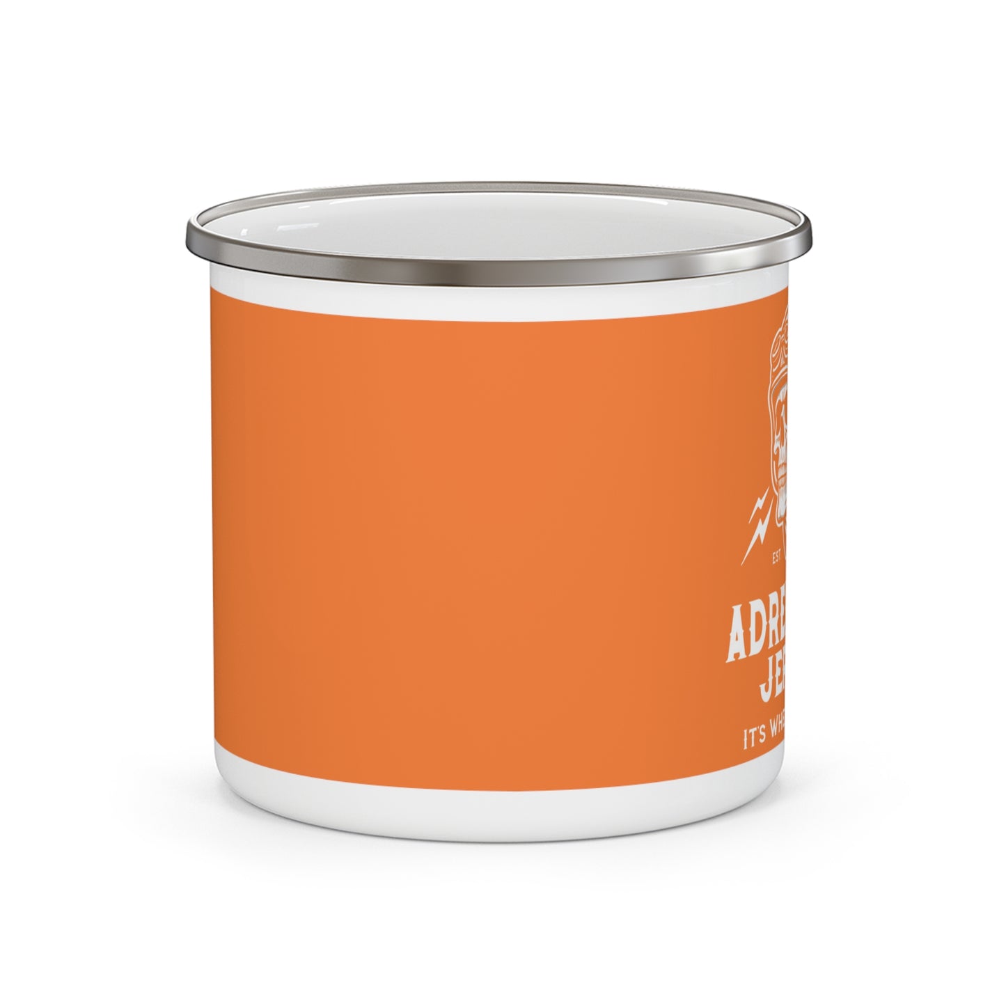 Adrenaline Jerky Campfire Enamel Mug - Perfect for Outdoor Adventures